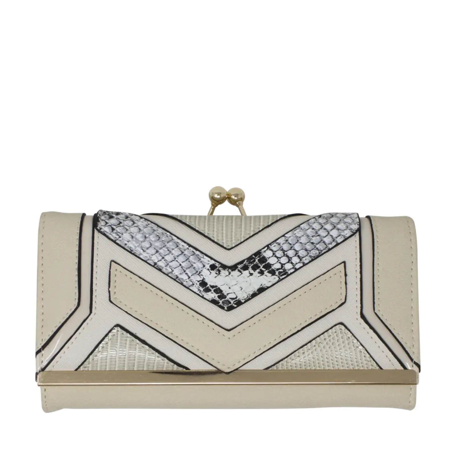Chevron Symmetric Panel Purse