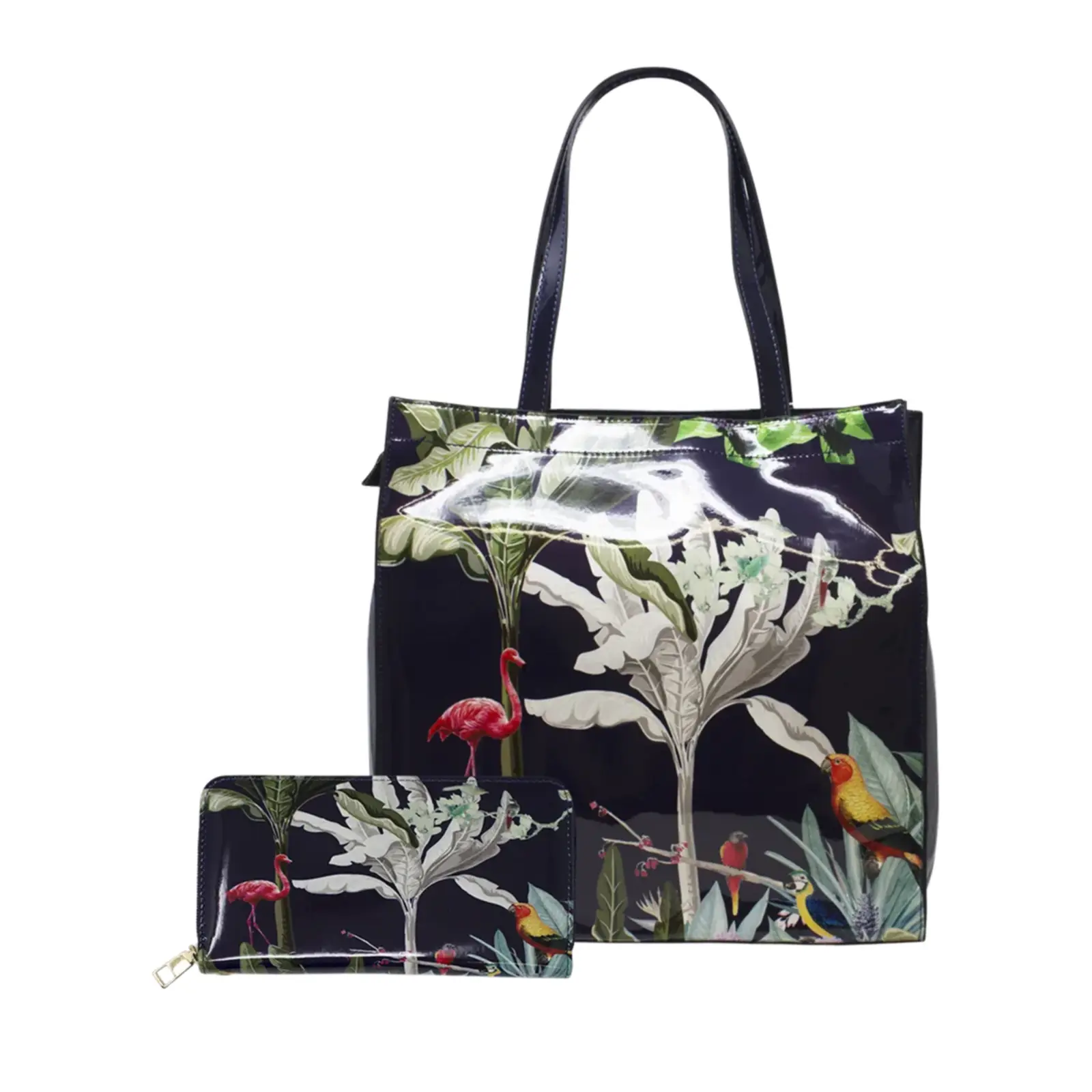 Large Tropical Design Handbag - Image 9