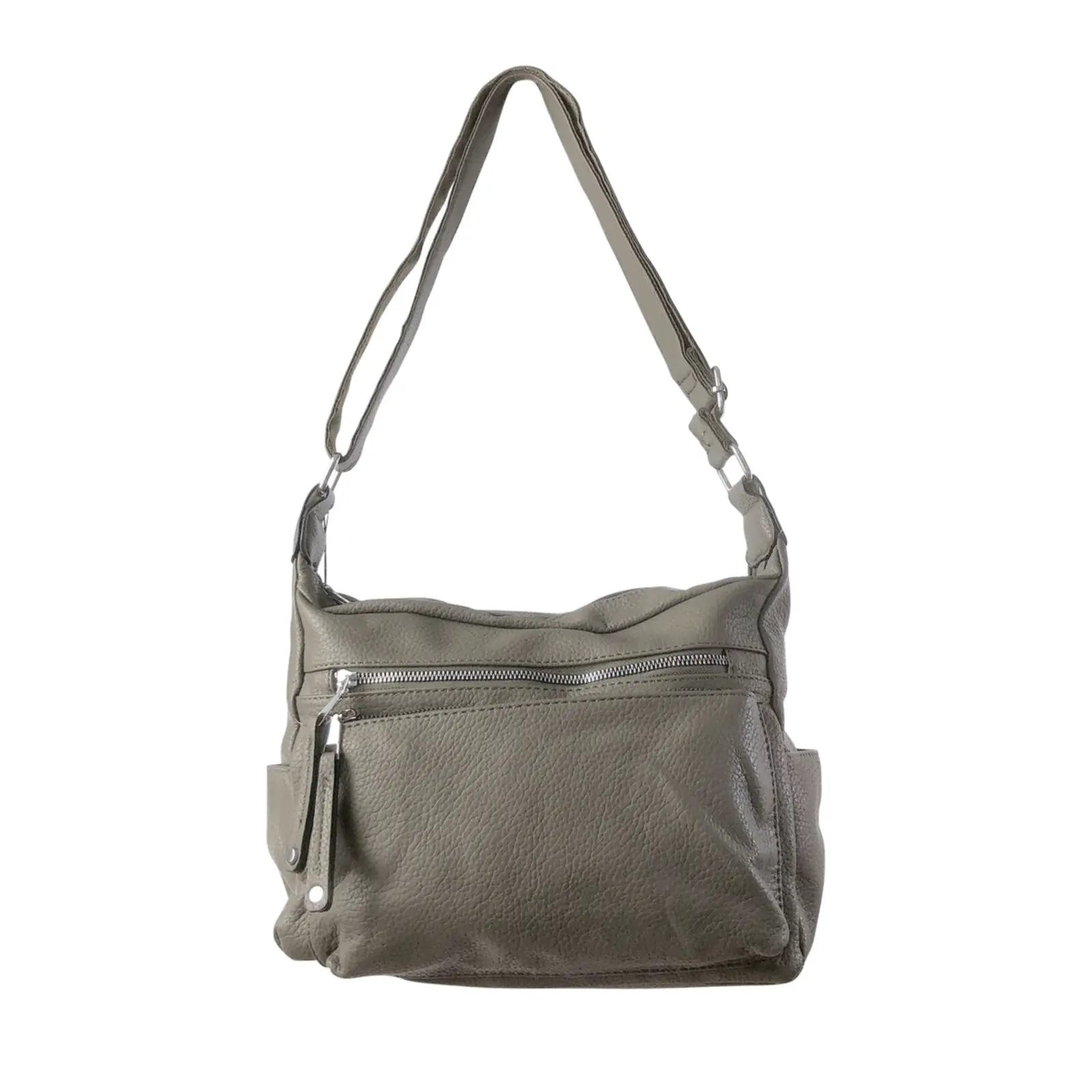 Duo-Compartment Shoulder Bag with Multi Pockets