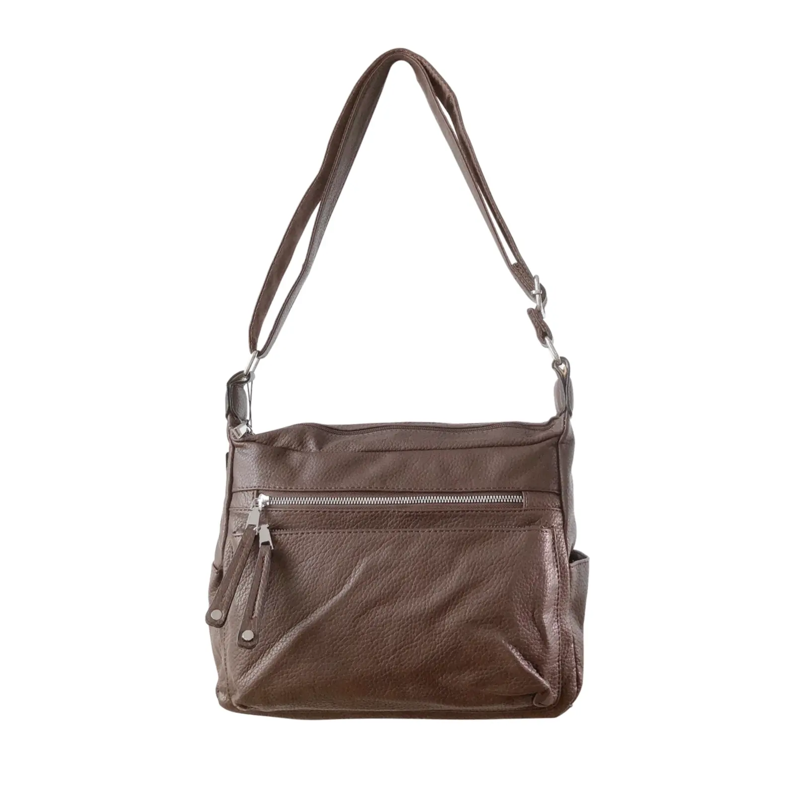Duo-Compartment Shoulder Bag with Multi Pockets - Image 6