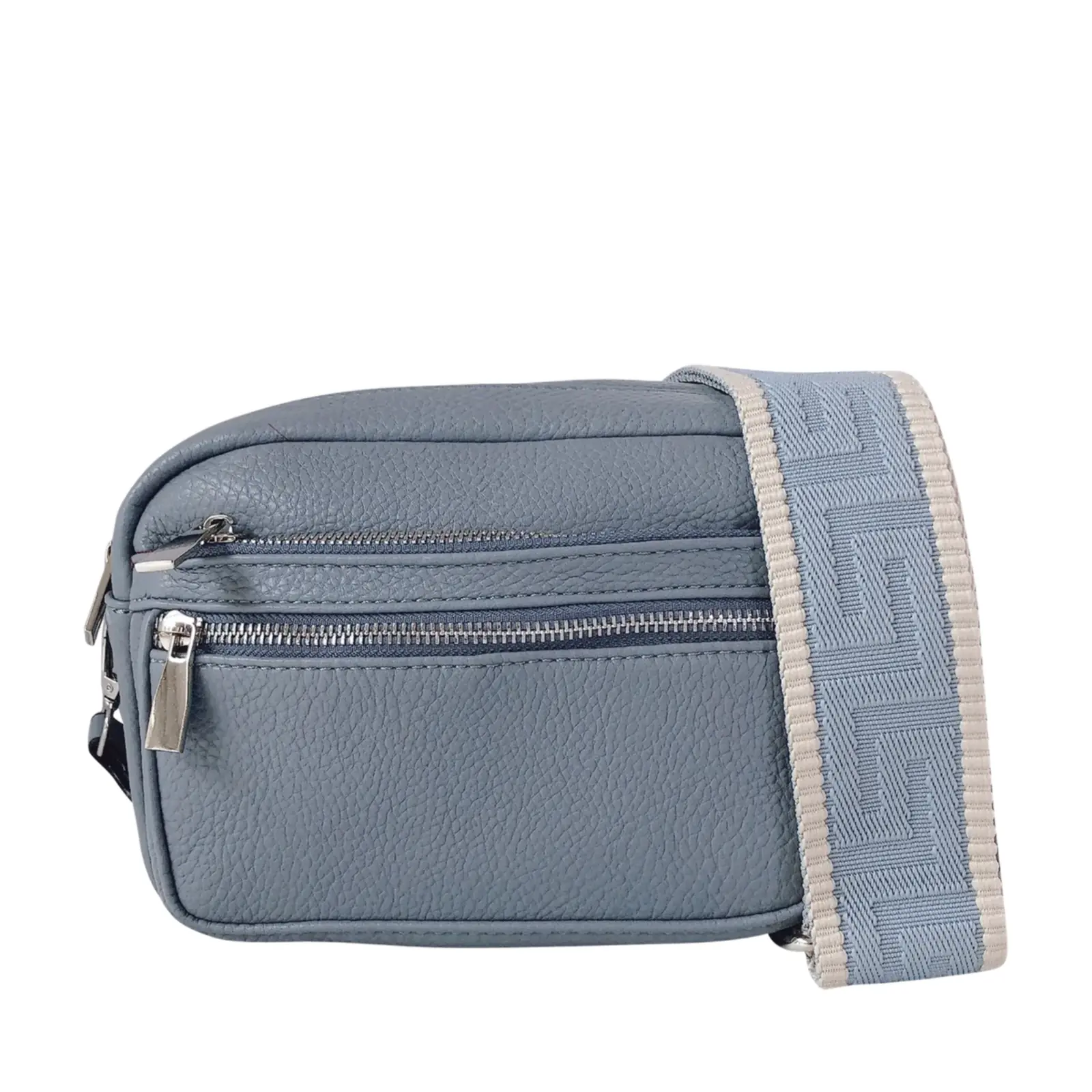 Multi-Zip Crossbody with Canvas Strap - Image 8