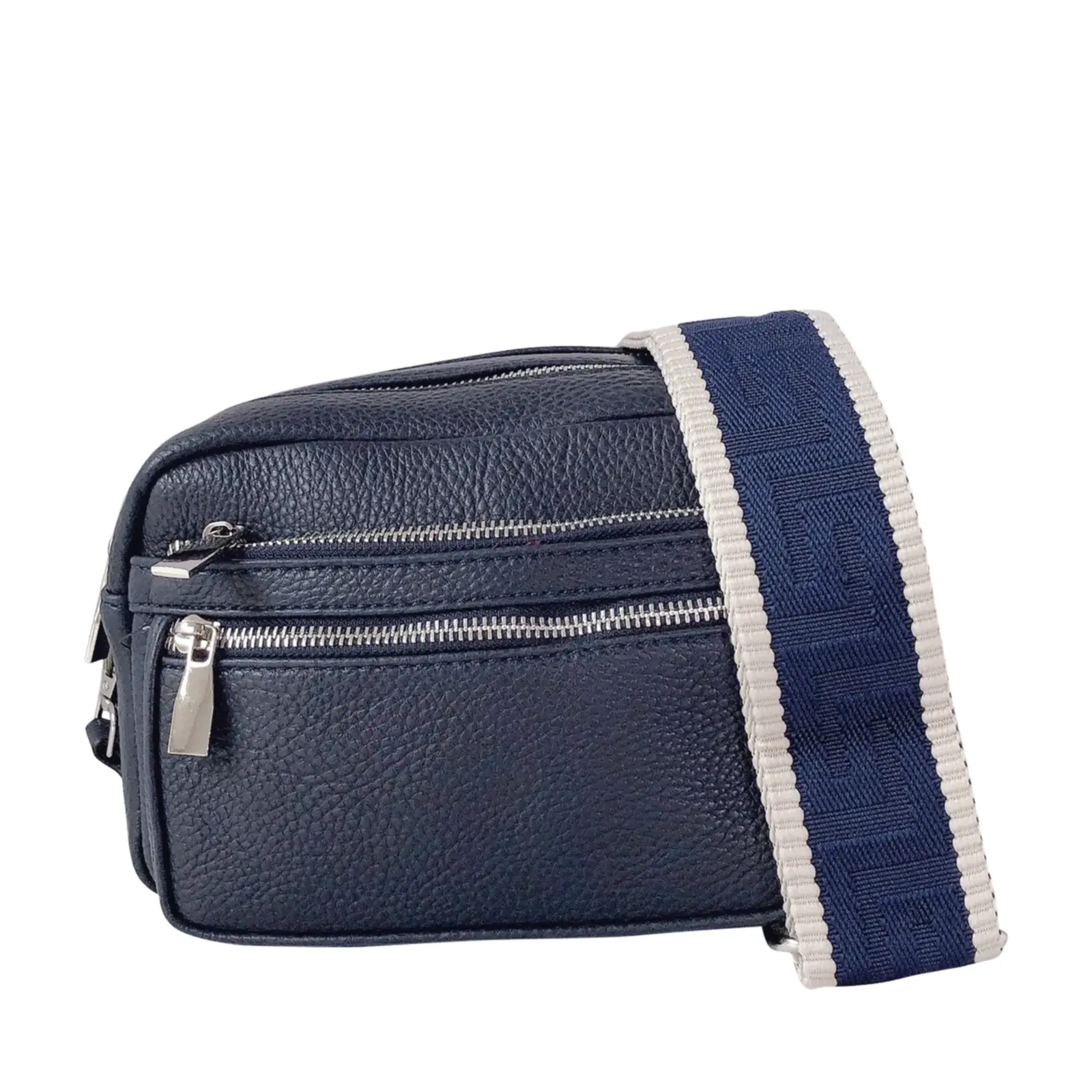 Multi-Zip Crossbody with Canvas Strap - Image 9