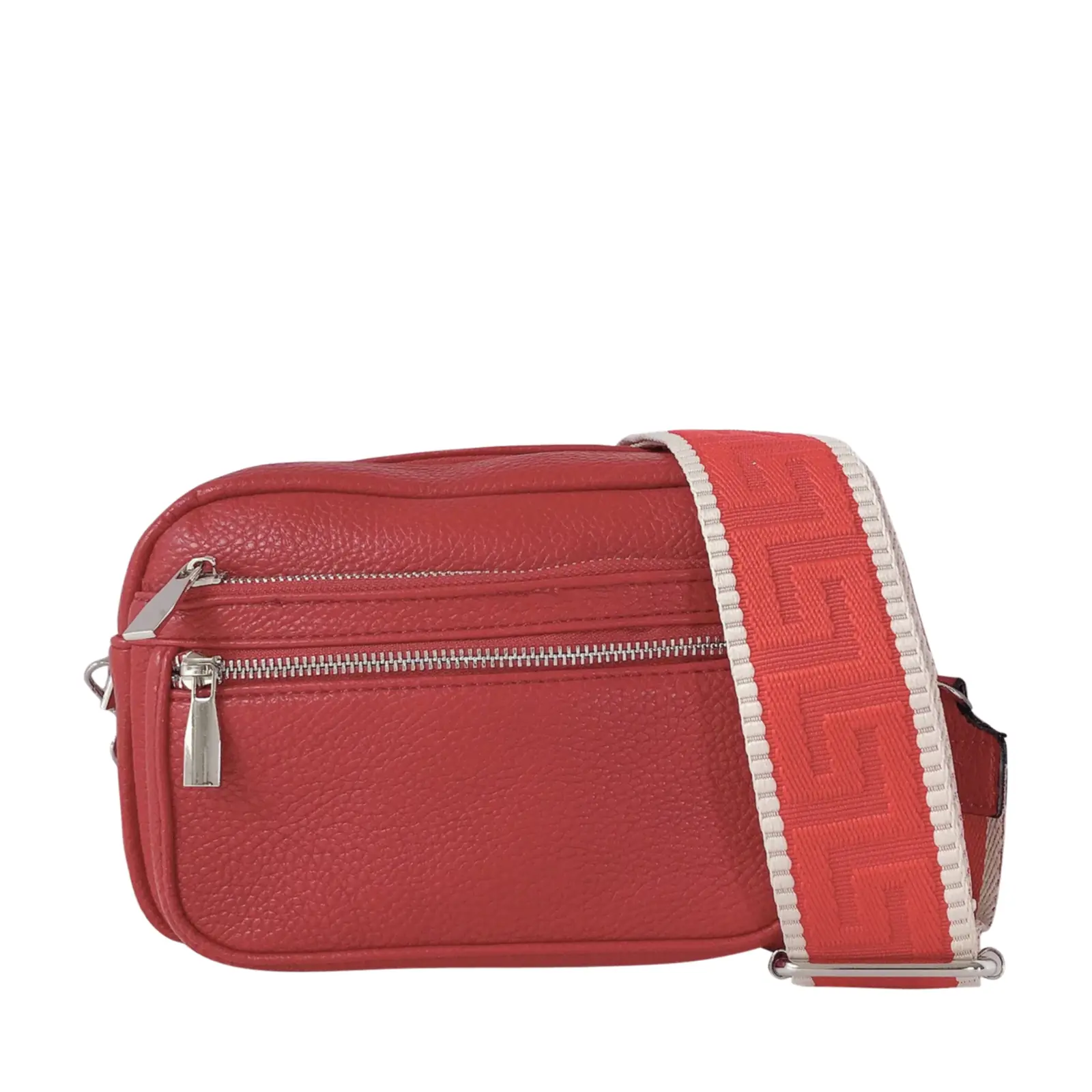 Multi-Zip Crossbody with Canvas Strap - Image 12