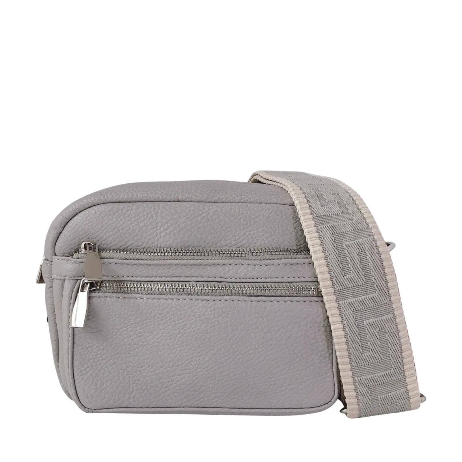 Multi-Zip Crossbody with Canvas Strap - Image 6