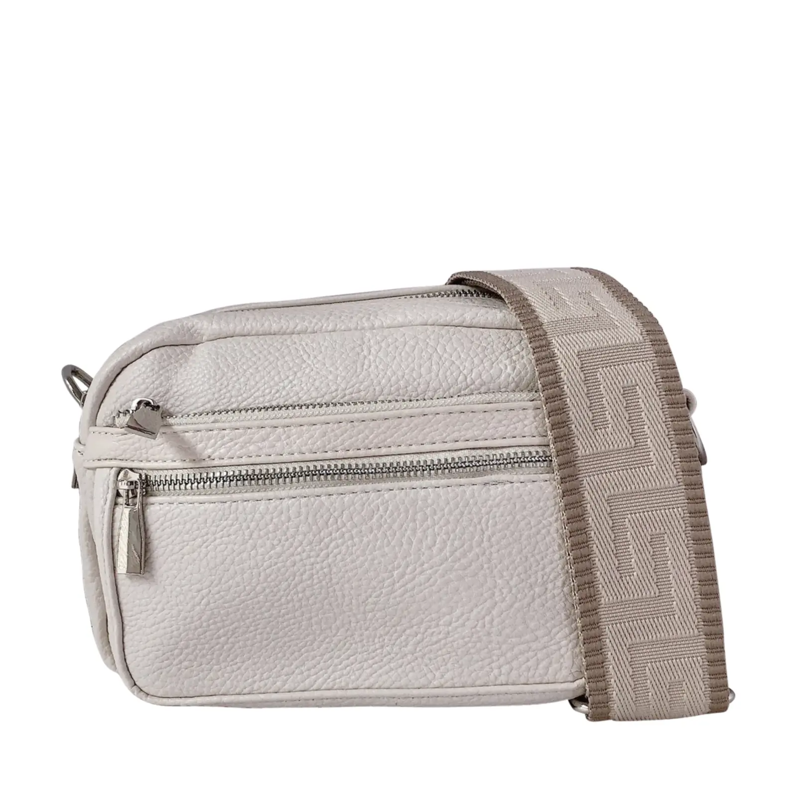 Multi-Zip Crossbody with Canvas Strap - Image 3