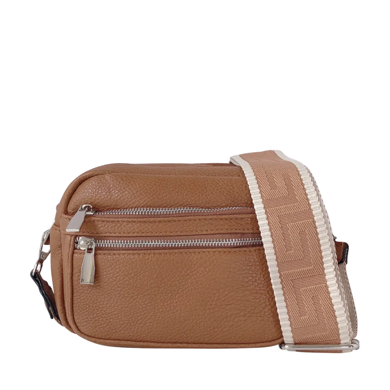 Multi-Zip Crossbody with Canvas Strap - Image 5