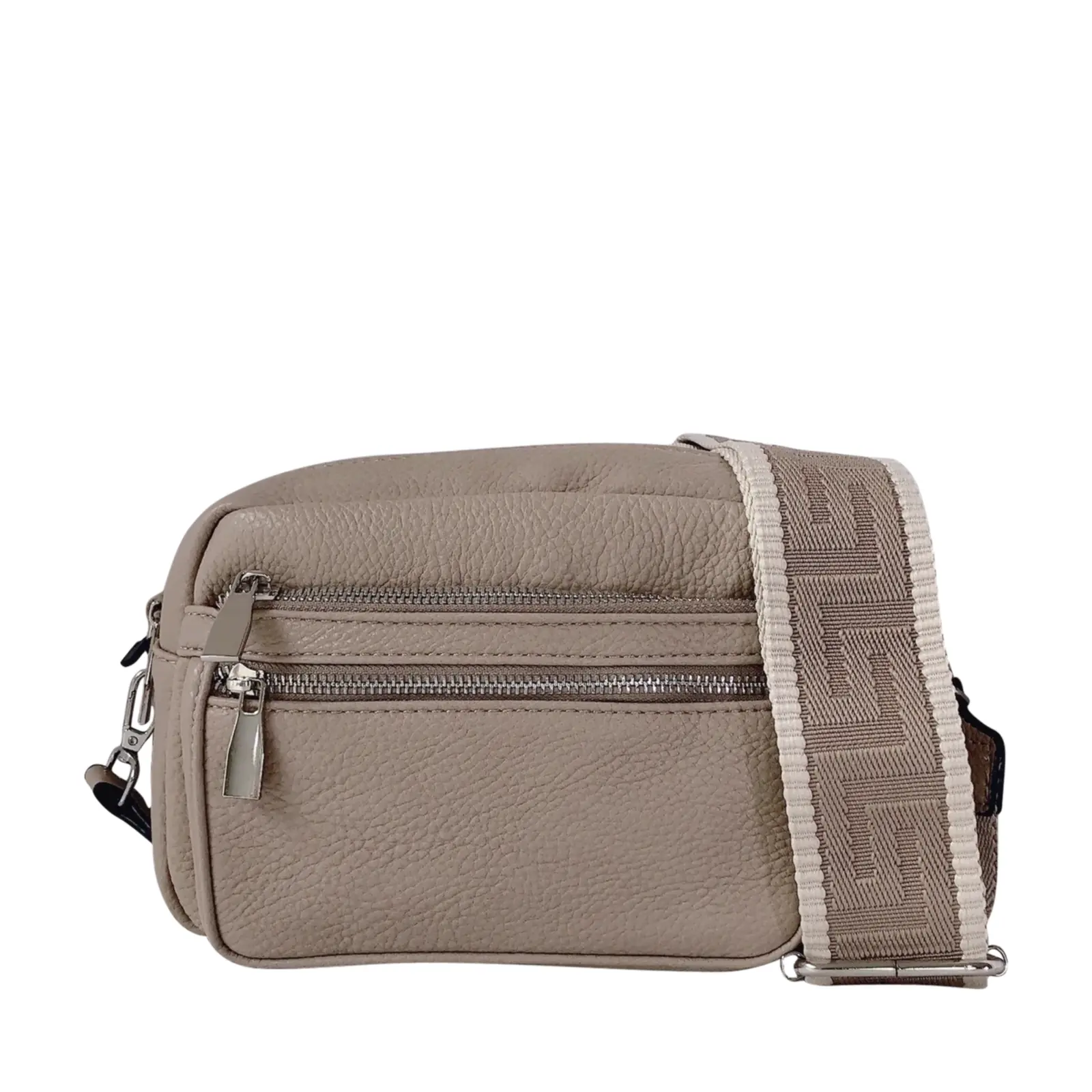 Multi-Zip Crossbody with Canvas Strap - Image 7