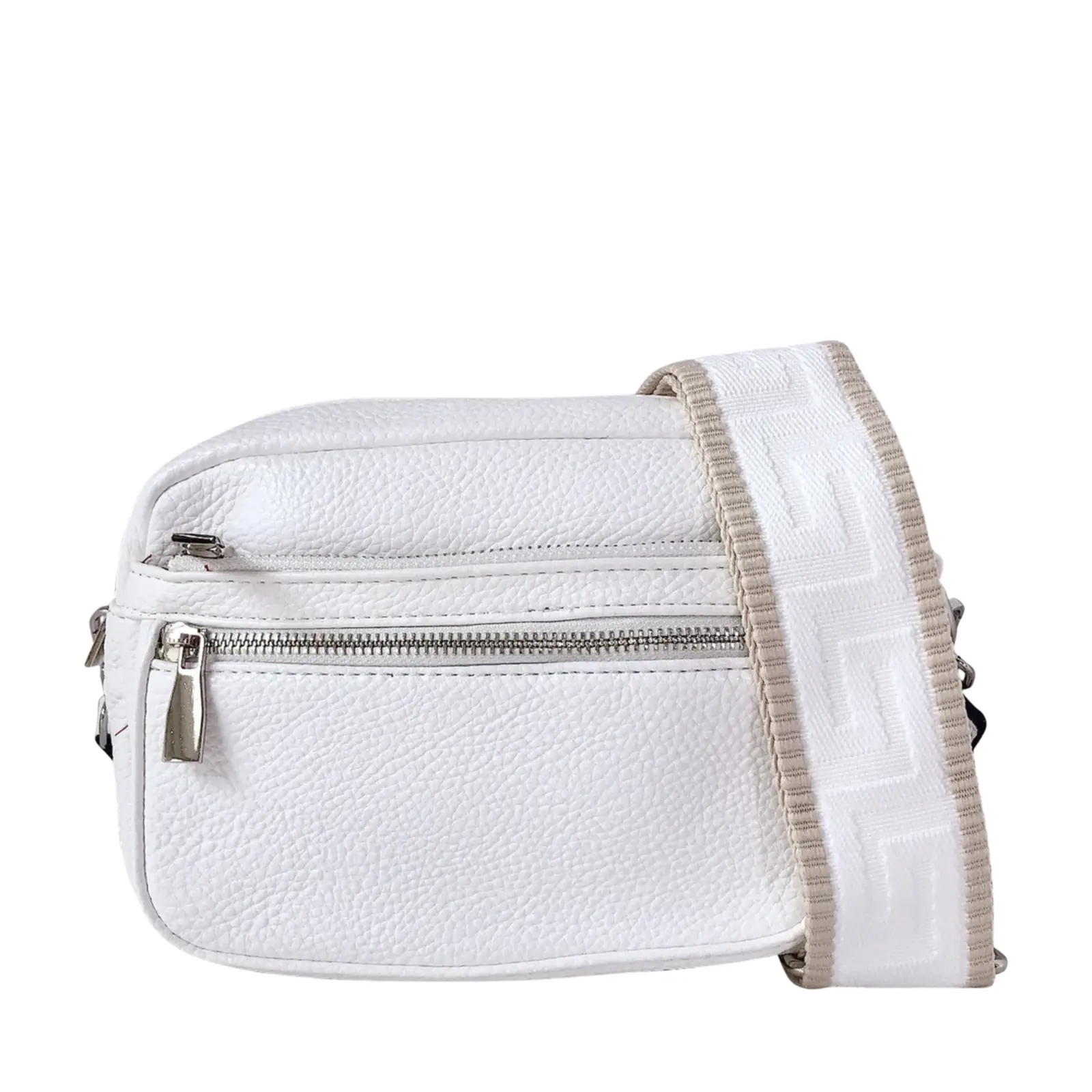 Multi-Zip Crossbody with Canvas Strap - Image 13