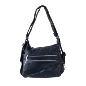 The Urban Essentials Multi-Zip Shoulder Crossbody Bag