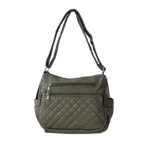 The Quilted Motion Multi-Zip Shoulder Crossbody Bag