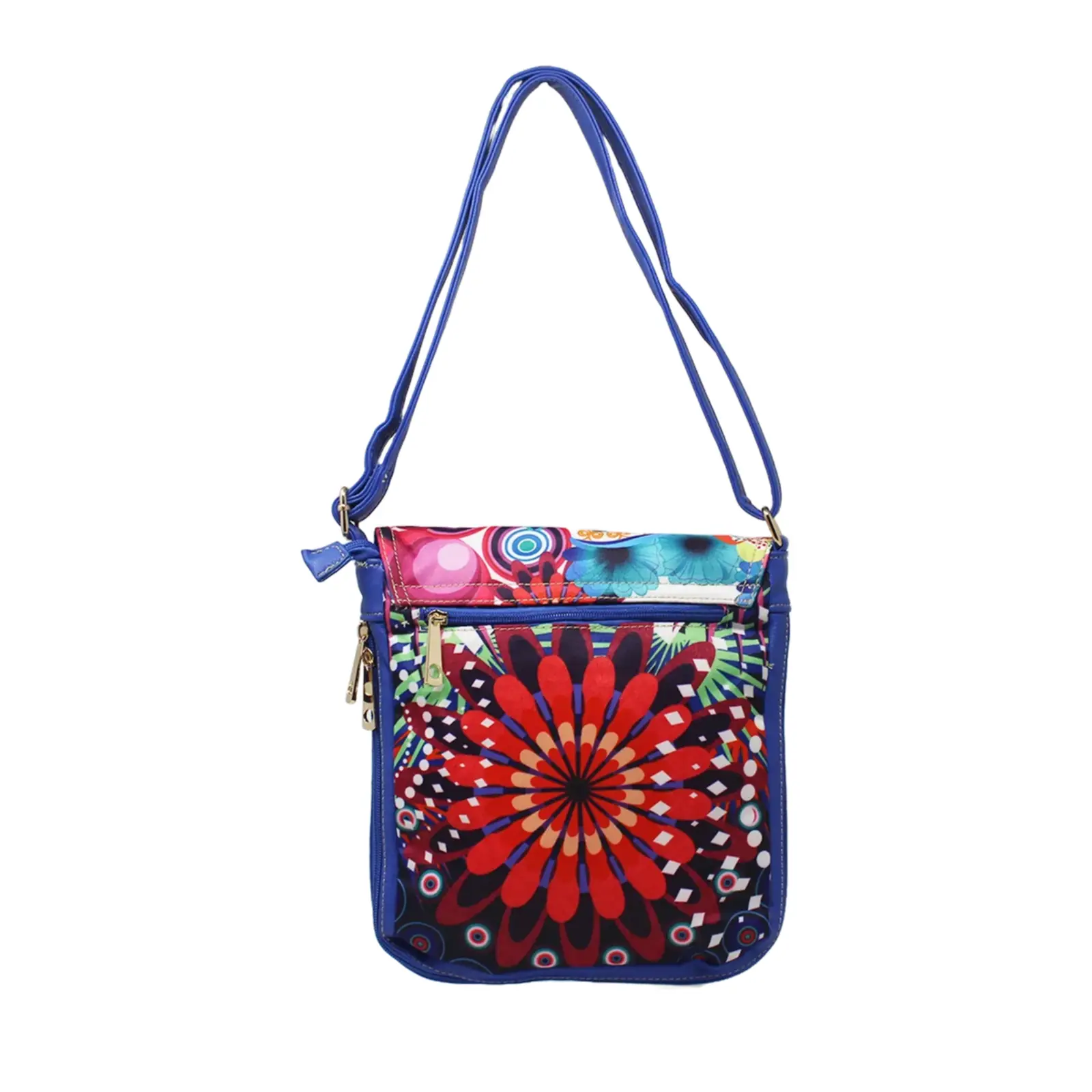 Abstract Floral Print Lightweight Crossbody Bag - Image 5