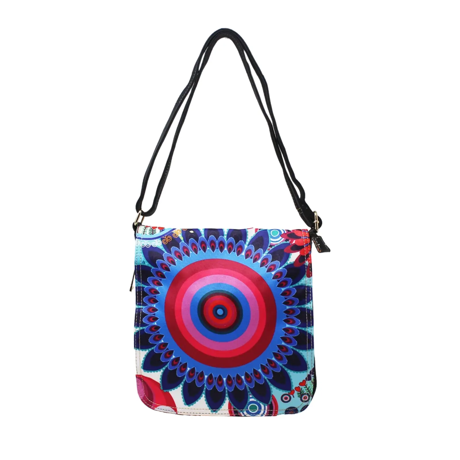 Abstract Floral Print Lightweight Crossbody Bag - Image 2